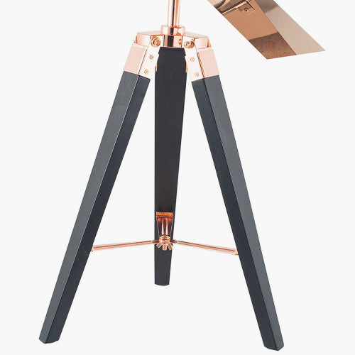 Hereford Copper and Black Tripod Table Lamp - TheArtistsQuarter