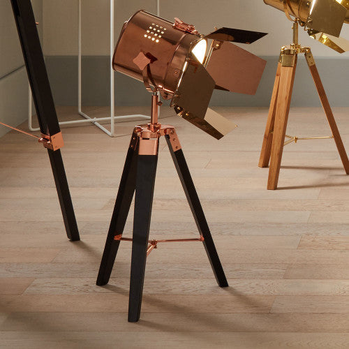 Hereford Copper and Black Tripod Table Lamp - TheArtistsQuarter