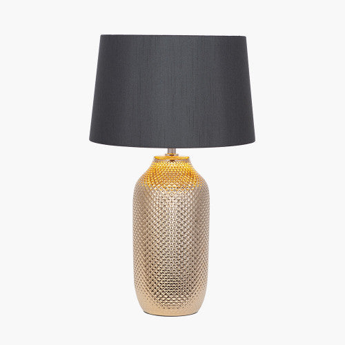 Nova Gold Textured Ceramic Table Lamp *AWAITING STOCK* - TheArtistsQuarter