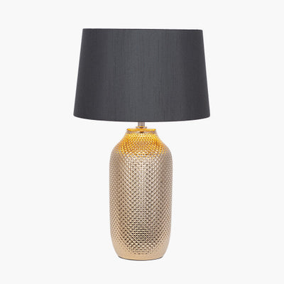 Nova Gold Textured Ceramic Table Lamp - TheArtistsQuarter