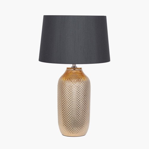 Nova Gold Textured Ceramic Table Lamp *AWAITING STOCK* - TheArtistsQuarter