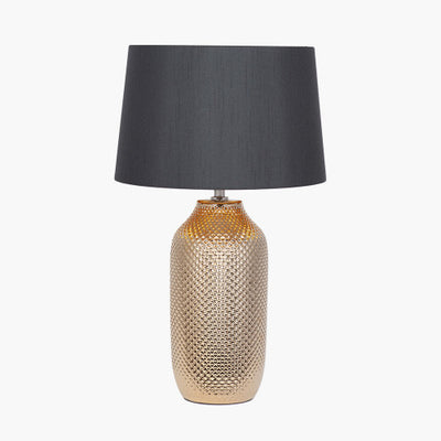 Nova Gold Textured Ceramic Table Lamp - TheArtistsQuarter