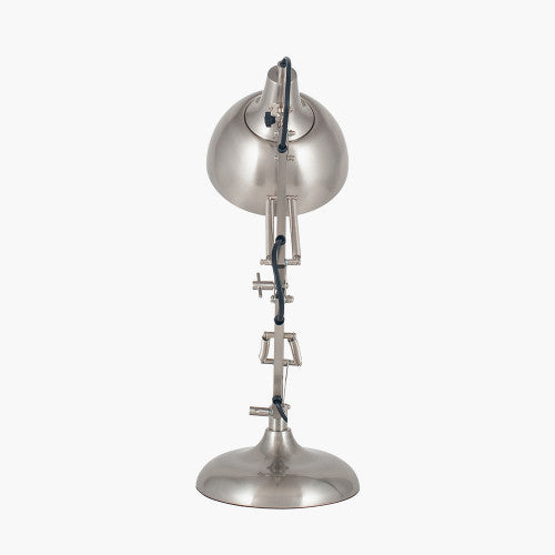 Alonzo Brushed Chrome Metal Angled Task Table Lamp - TheArtistsQuarter