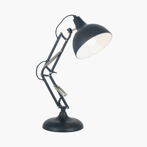 Alonzo Matt Black Metal Angled Task Table Lamp - TheArtistsQuarter