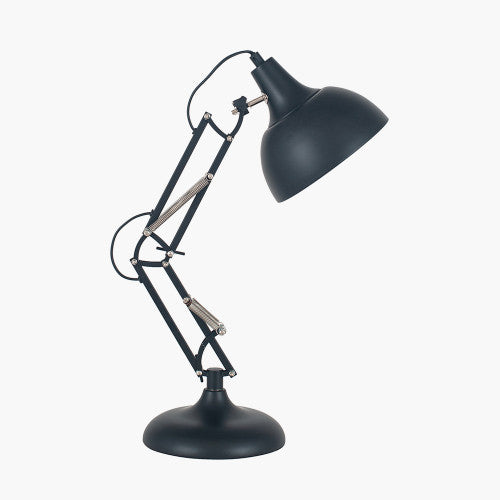 Alonzo Matt Black Metal Angled Task Table Lamp - TheArtistsQuarter