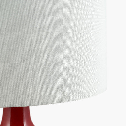 Poiret Red Art Deco Detail Ceramic Table Lamp - TheArtistsQuarter