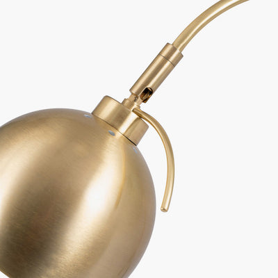 Feliciani Brushed Brass Metal and White Marble Task Lamp - TheArtistsQuarter