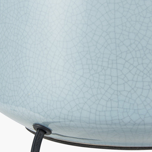 Nora Duck Egg Blue Crackle Effect Table Lamp *STOCK DUE JUNE* - TheArtistsQuarter