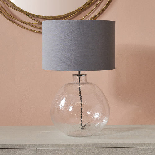 Beja Organic Shape Clear Bubble Glass Table Lamp - TheArtistsQuarter