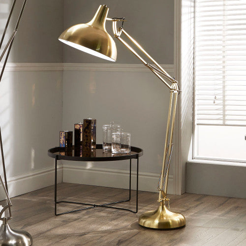 Alonzo Brass Task Floor Lamp - TheArtistsQuarter