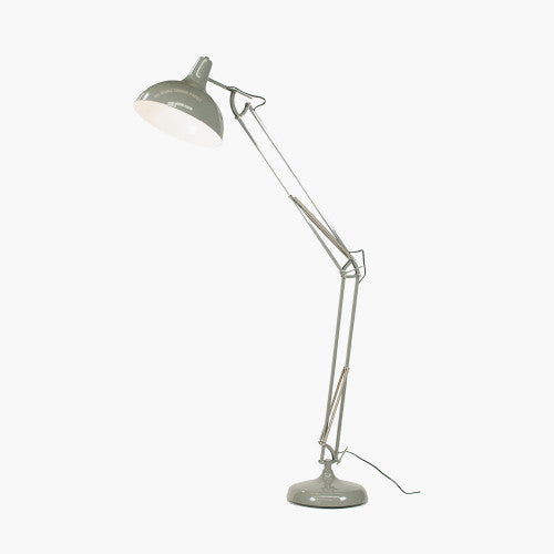 Alonzo Grey Painted Oversize Task Floor Lamp - TheArtistsQuarter