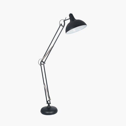 Alonzo Matt Black Metal Task Floor Lamp - TheArtistsQuarter