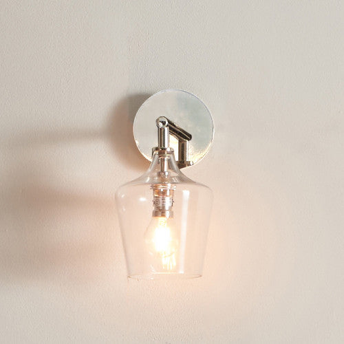 Anise Silver Metal and Glass Wall Light - TheArtistsQuarter