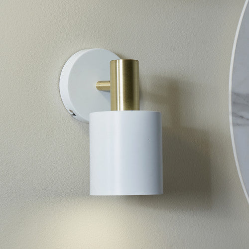 Biba White and Gold Retro Wall Light - TheArtistsQuarter