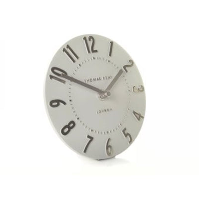 6" Mulberry Mantel Clock Silver Cloud *STOCK DUE JAN* - TheArtistsQuarter