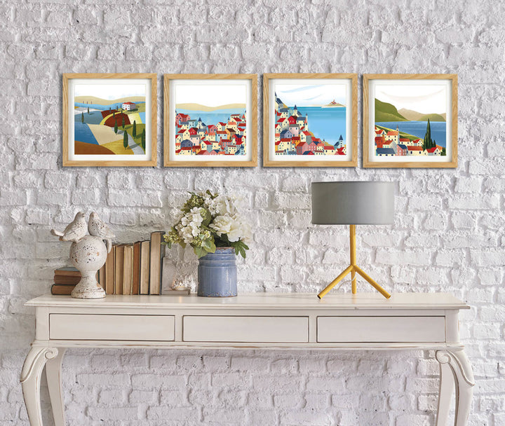 Italian Landscapes Set Of Four - TheArtistsQuarter