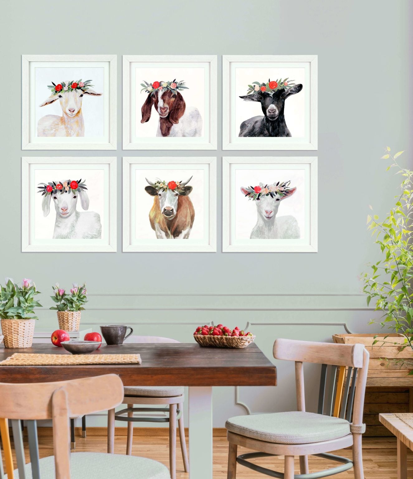 Spring on the Farm Set of Six By Victoria Borges - TheArtistsQuarter
