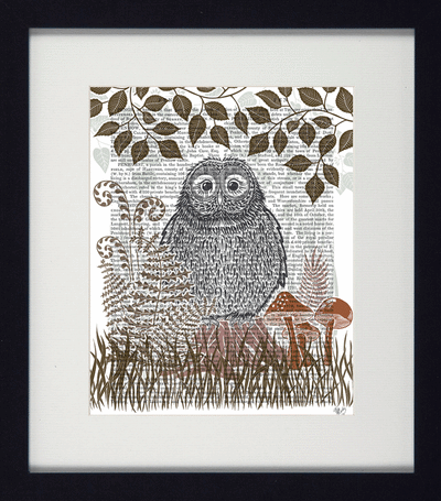 Country Animals VII Owl - TheArtistsQuarter