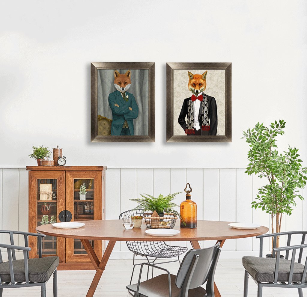 Gentleman Fox & Stag I By Fab Funky - TheArtistsQuarter