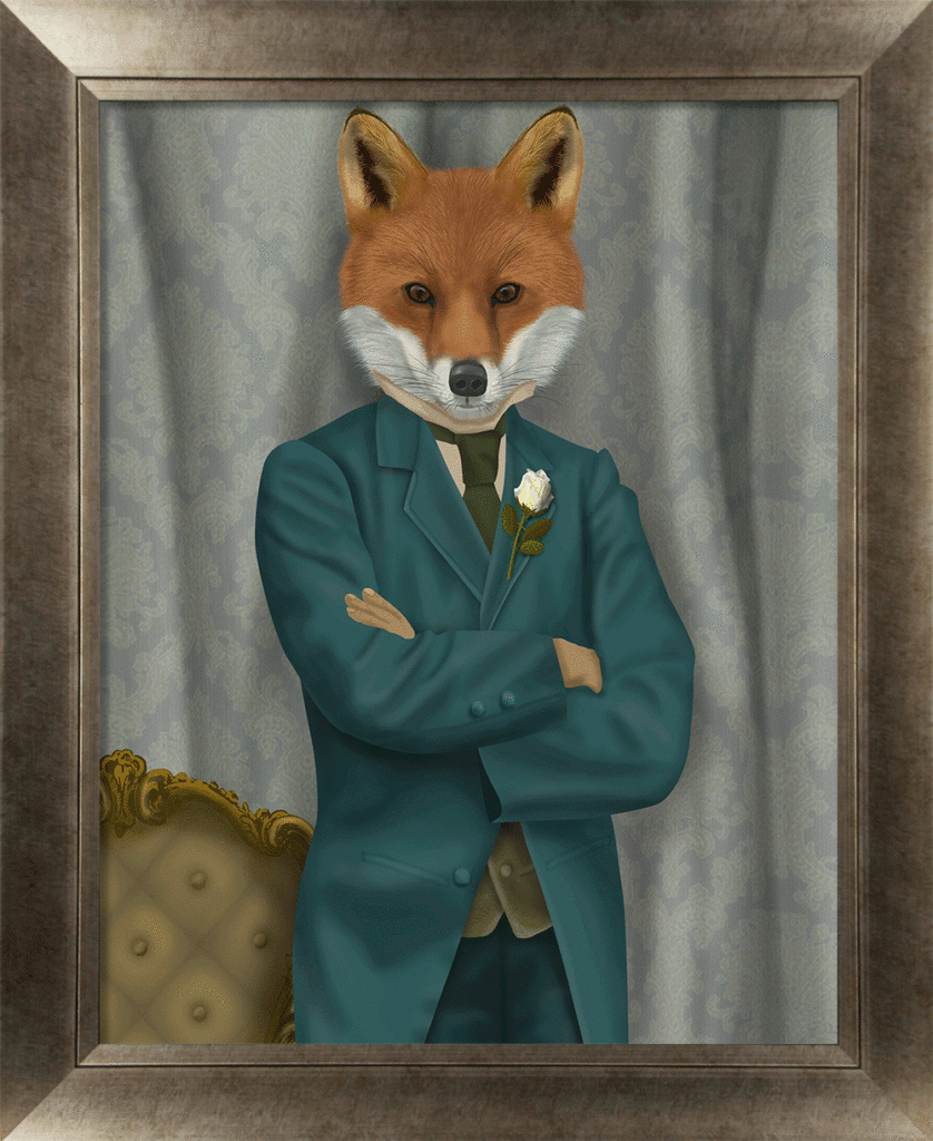 Gentleman Fox & Stag I By Fab Funky - TheArtistsQuarter