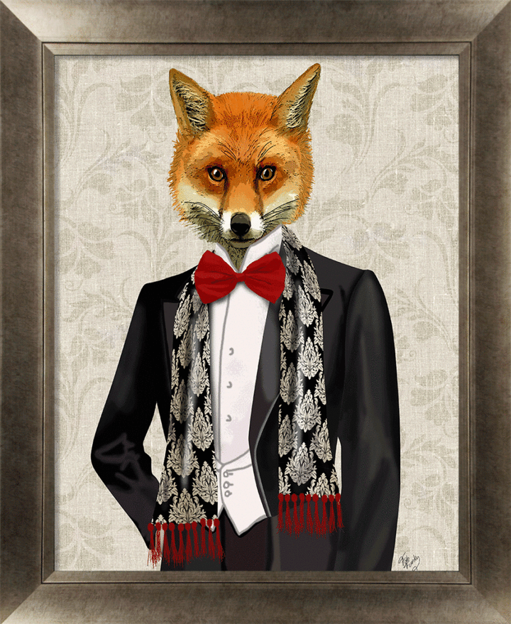 Gentleman Fox & Stag II By Fab Funky - TheArtistsQuarter