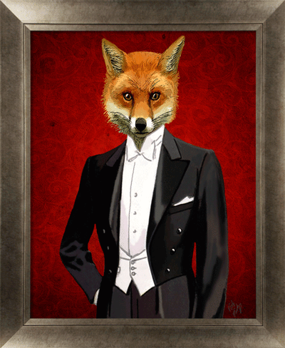 Gentleman Fox & Stag IV By Fab Funky - TheArtistsQuarter