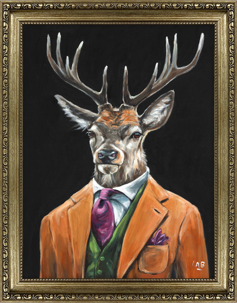 Gentleman Stag (Small) By Louise Brown - TheArtistsQuarter
