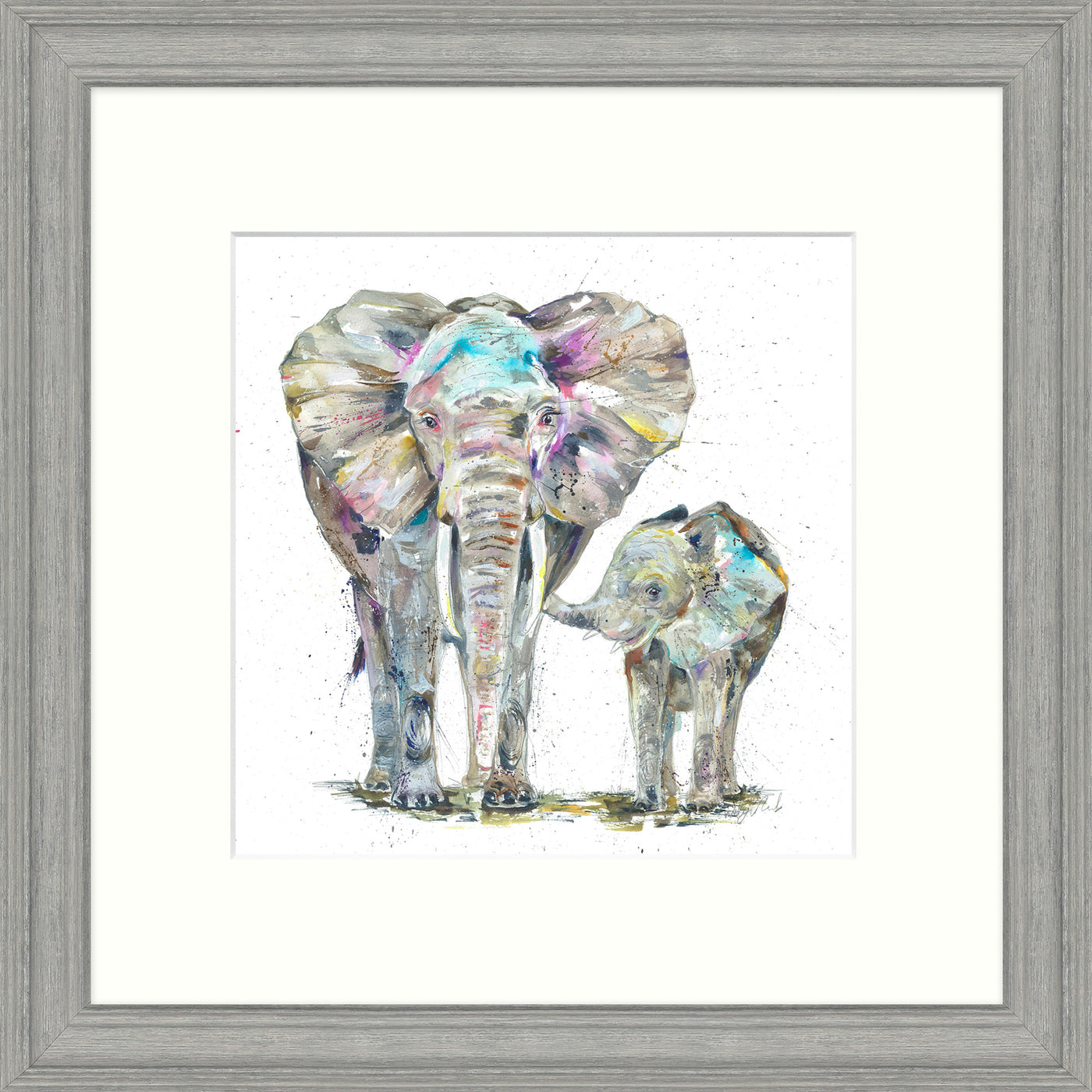 Elephant And Baby (Small) By Nicola Jane Rowles *NEW* - TheArtistsQuarter