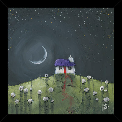 Moonlit Flock I Mini By Geoff Beckett - TheArtistsQuarter