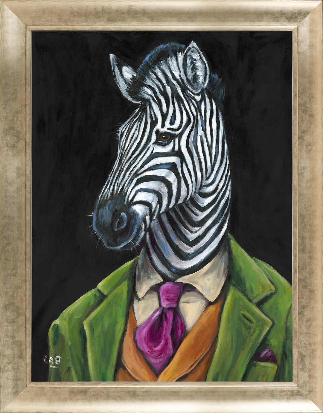 Zachariah Zebra (Large Version) By Louise Brown - TheArtistsQuarter