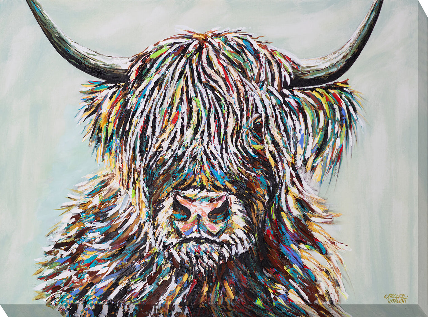 Woolly Highland Cow II - Canvas Print By Carolee Vitaletti - TheArtistsQuarter