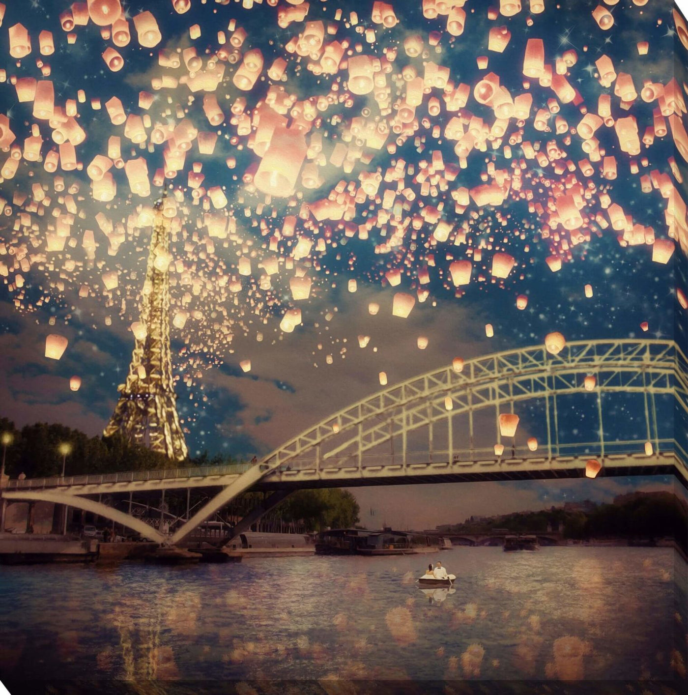 Love Wish Lanterns over Paris Paula Belle Flores - TheArtistsQuarter