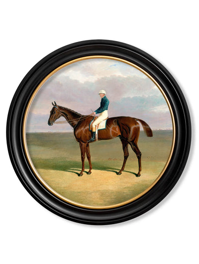 C.1840 HORSES - ROUND FRAME - TheArtistsQuarter