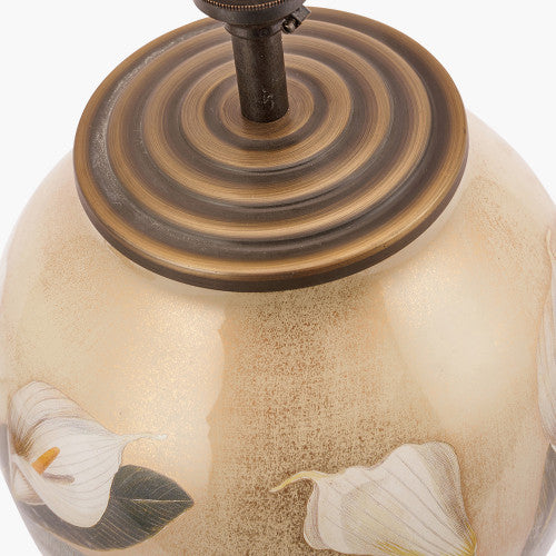 Jenny Worrall 35cm RHS Arum Lilly Medium Glass Table Lamp Base - TheArtistsQuarter