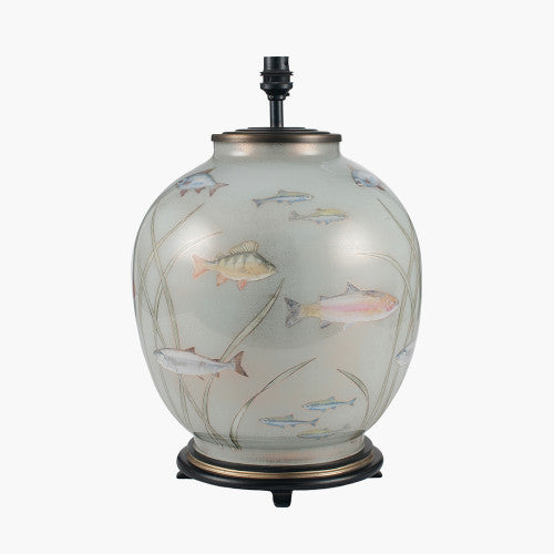 Jenny Worrall 42cm Fish Large Glass Table Lamp Base - TheArtistsQuarter