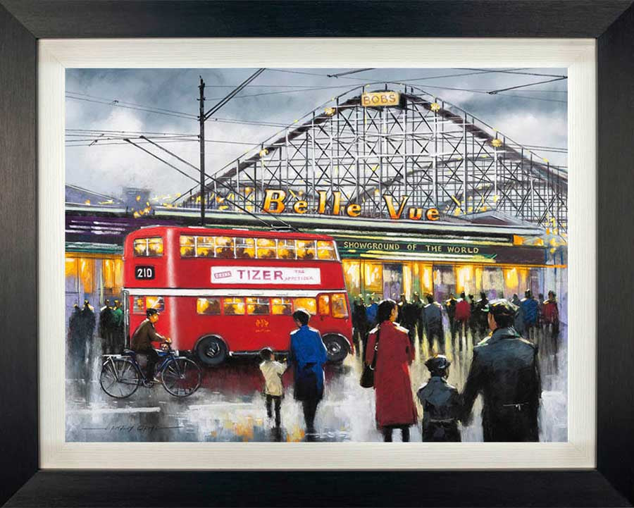 Number 210 Trolley Bus At Belle Vue-Hyde Road Manchester By E Anthony Orme - TheArtistsQuarter