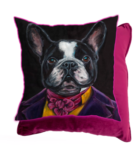 Sir Montague Cushion By Louise Brown *FINAL REDUCTION* - TheArtistsQuarter