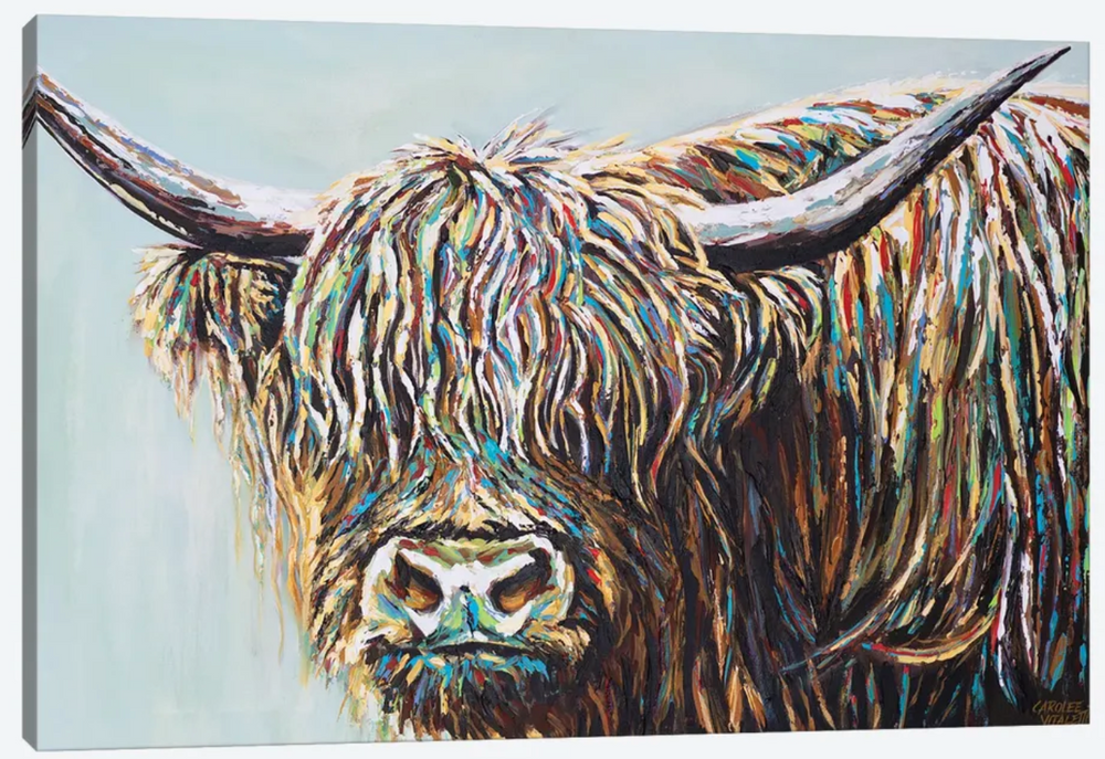 Woolly Highland Cow I - Canvas Print By Carolee Vitaletti - TheArtistsQuarter