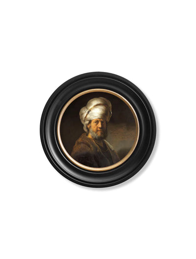 c.17th Century Rembrandts Orient (Round Frame) - TheArtistsQuarter