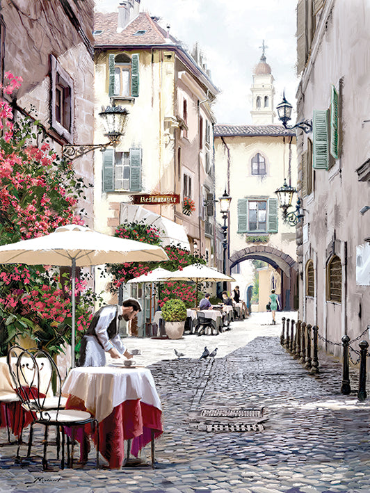 Cobbled Street Canvas By MacNeil - TheArtistsQuarter