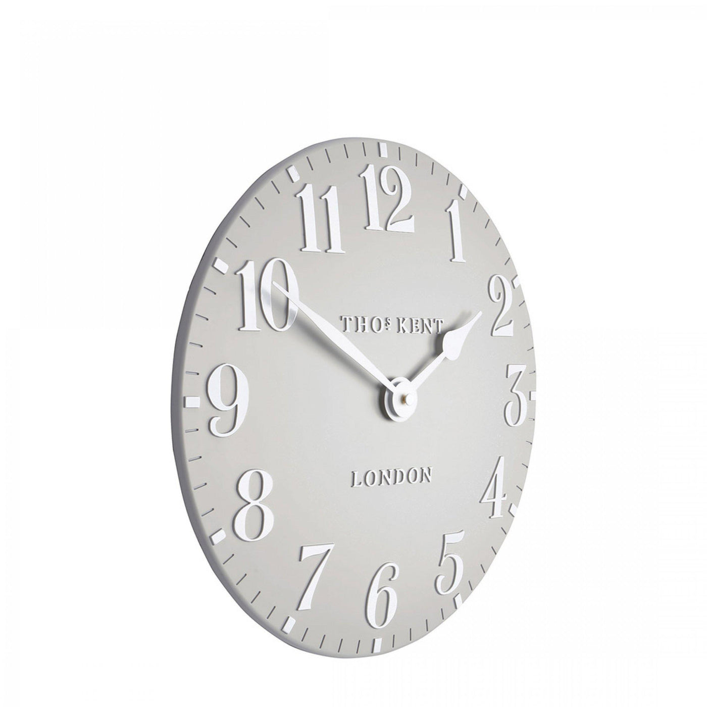 Arabic 12" Wall Clock in Dove Grey by Thomas Kent - TheArtistsQuarter