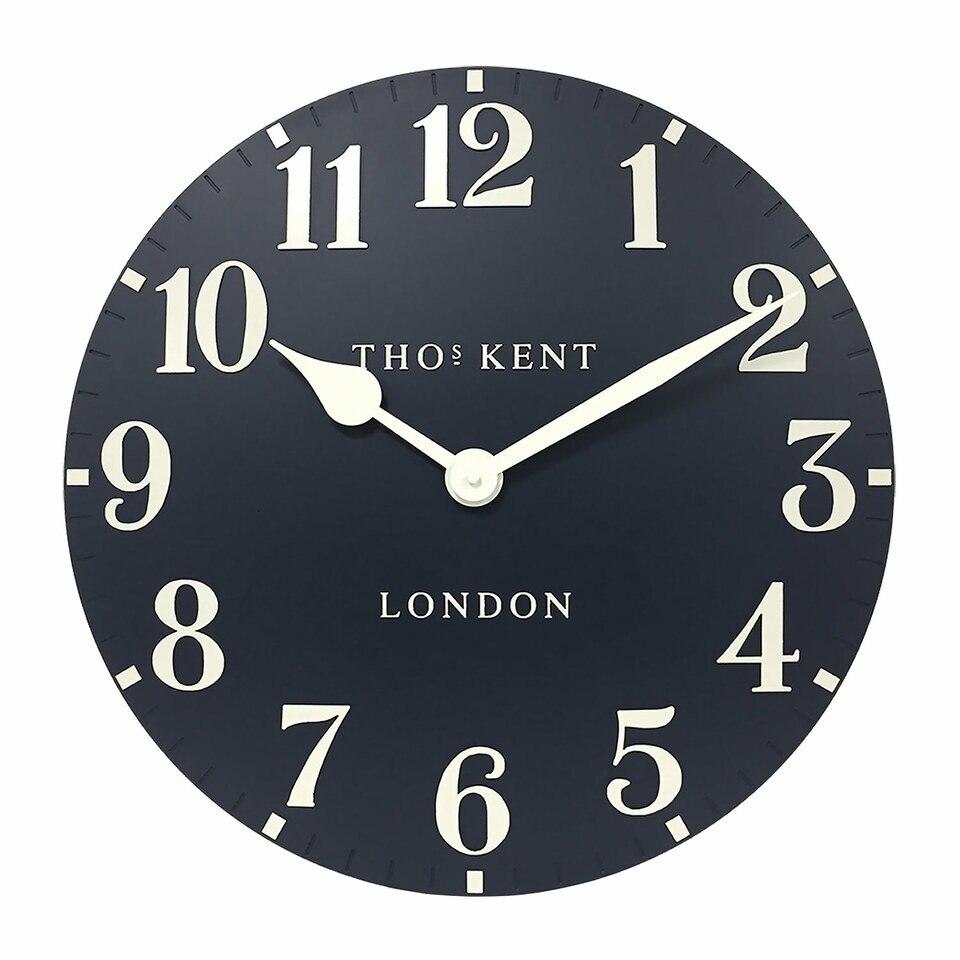 Arabic 12" Wall Clock in Ink by Thomas Kent - TheArtistsQuarter