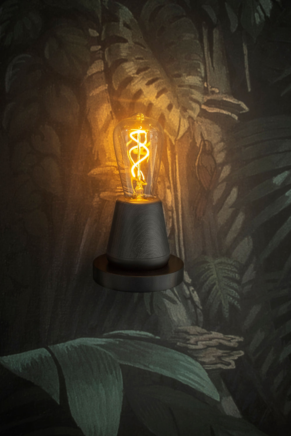 Humble One wireless rechargeable LED lamp Black Wood - TheArtistsQuarter