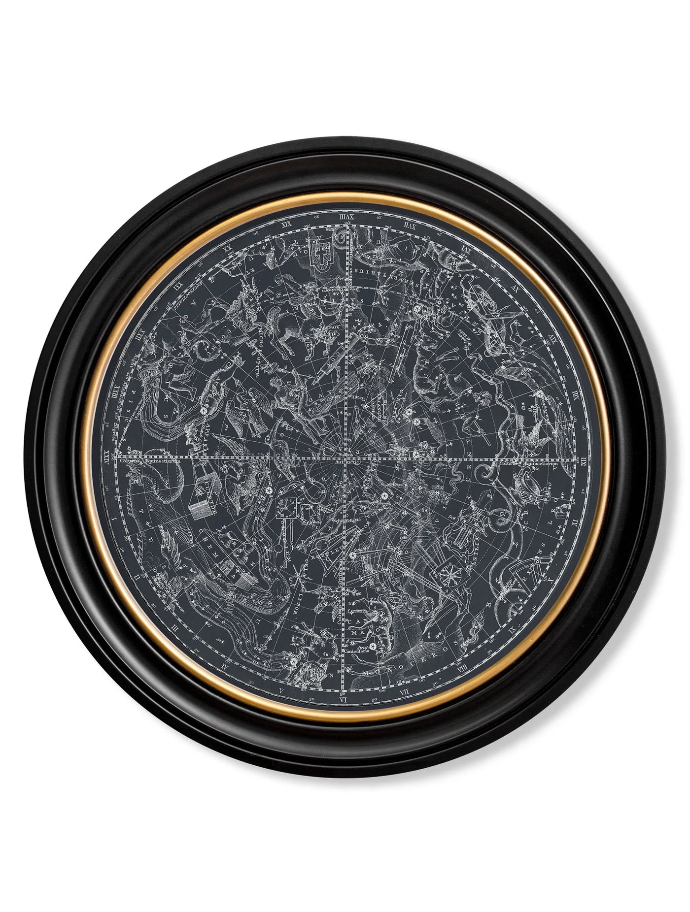 C.1800 MAP OF CONSTELLATIONS - ROUND FRAME - TheArtistsQuarter