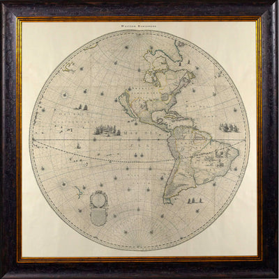 C.1660 MAP OF THE WORLD IN TWO HEMISPHERES - TheArtistsQuarter