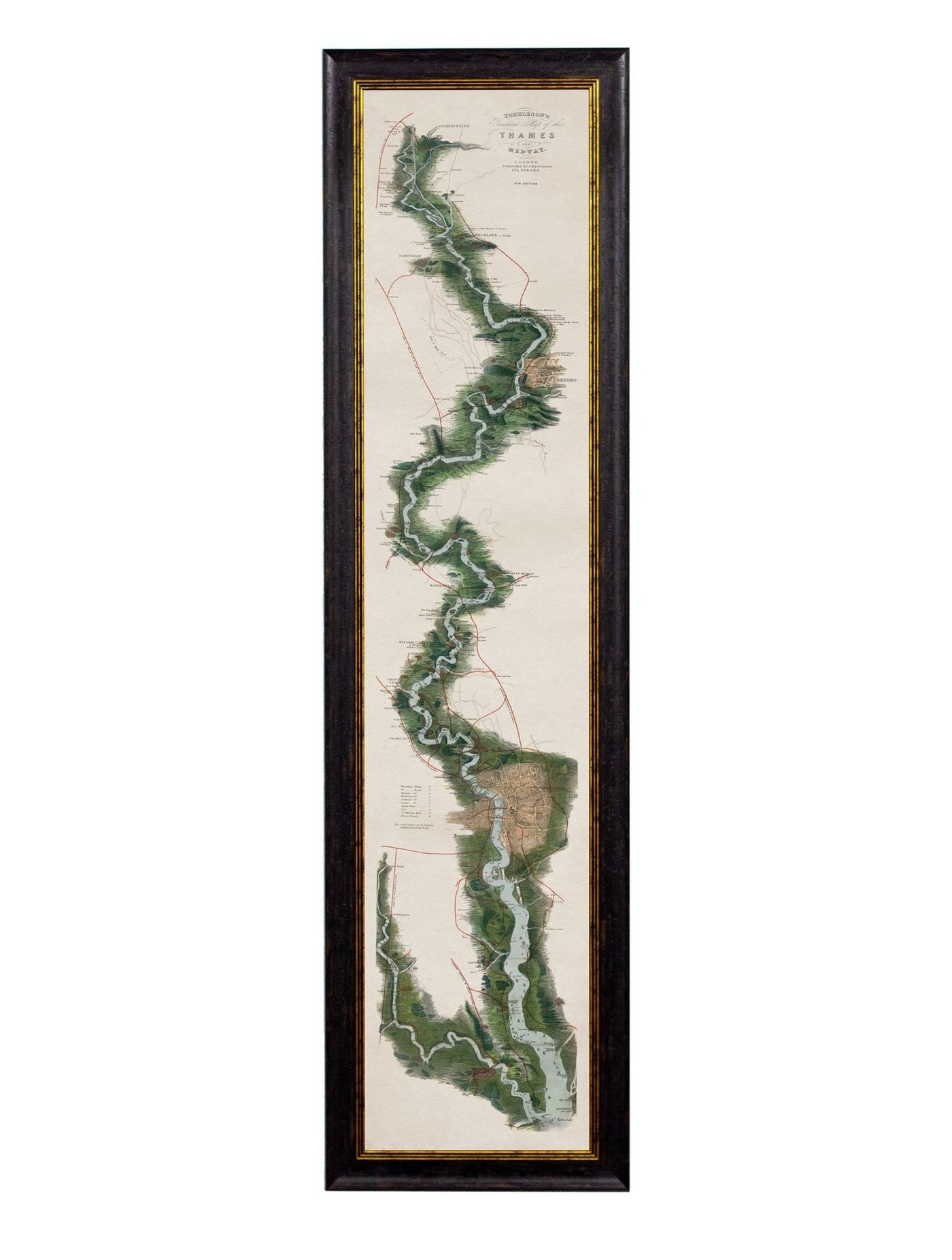 C.1834 PANORAMIC MAP OF THE THAMES - TheArtistsQuarter