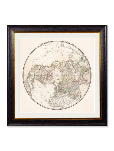 C.1838 WORLD MAP HEMISPHERES - TheArtistsQuarter