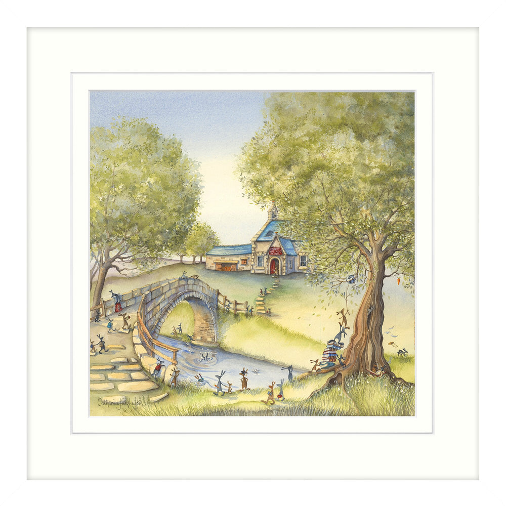 Carrot Cottage School (Small) By Catherine Stephenson - TheArtistsQuarter