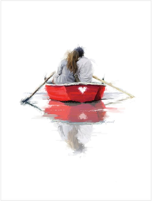 Couple In A Boat Small By Richard MacNeil - TheArtistsQuarter