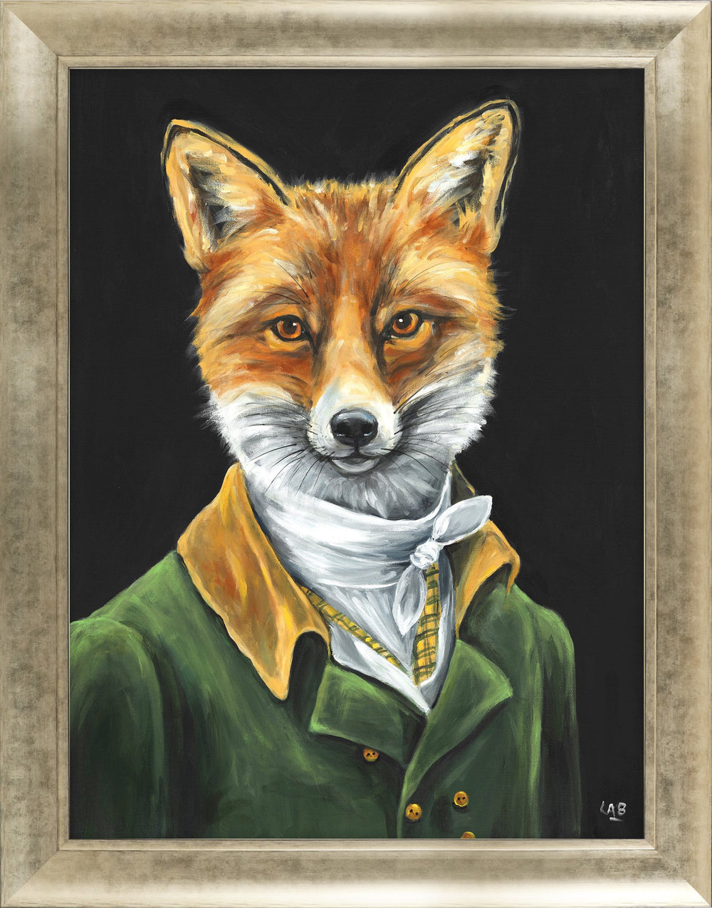 Dapper Fox (Large Gold Version) By Louise Brown - TheArtistsQuarter